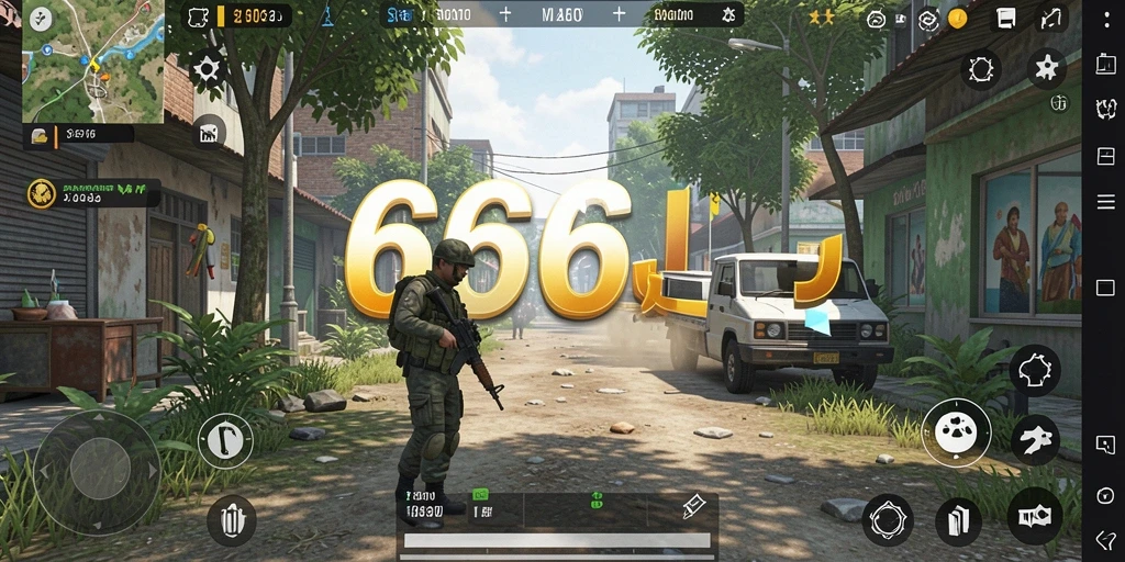 Tangkapan layar gameplay 666J yang mendemonstrasikan interaksi karakter dan misi.