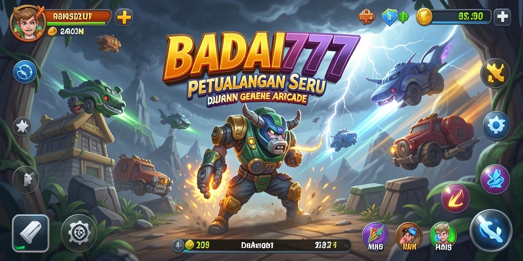 Tampilan gameplay seru BADAI777 yang menantang.