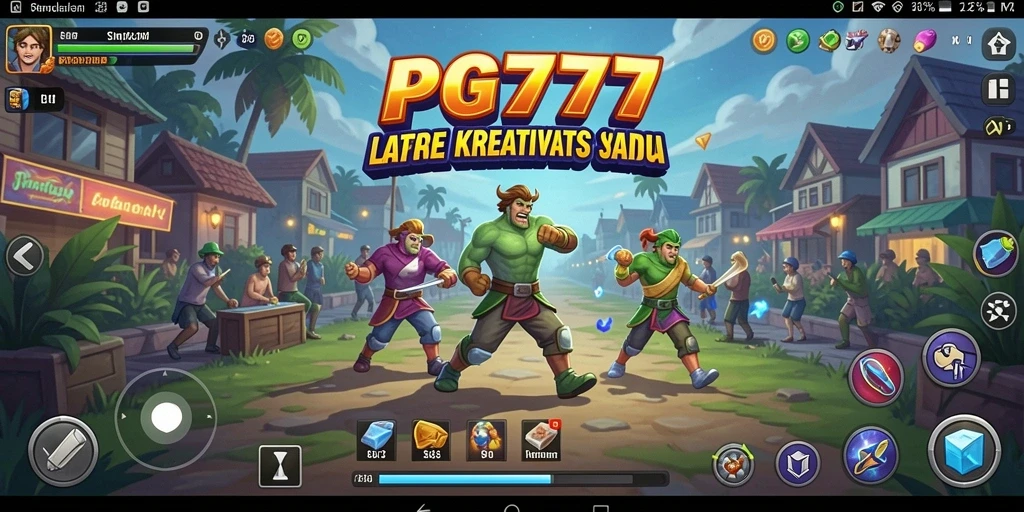 Screenshot PG777 menunjukkan gameplay simulasi yang menarik dan interaktif.
