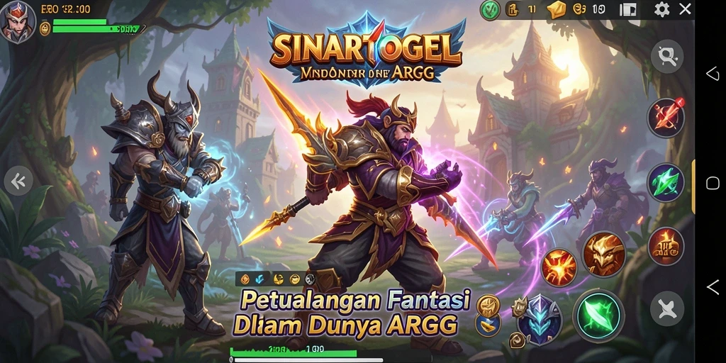 Screenshot gameplay <strong>SINARTOGEL</strong> menampilkan karakter beraksi dalam pertarungan epik ARPG.