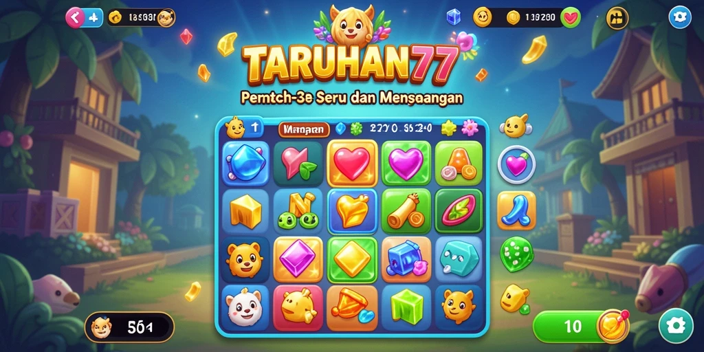 Tampilan gameplay TARUHAN77 yang menarik dan berwarna-warni.